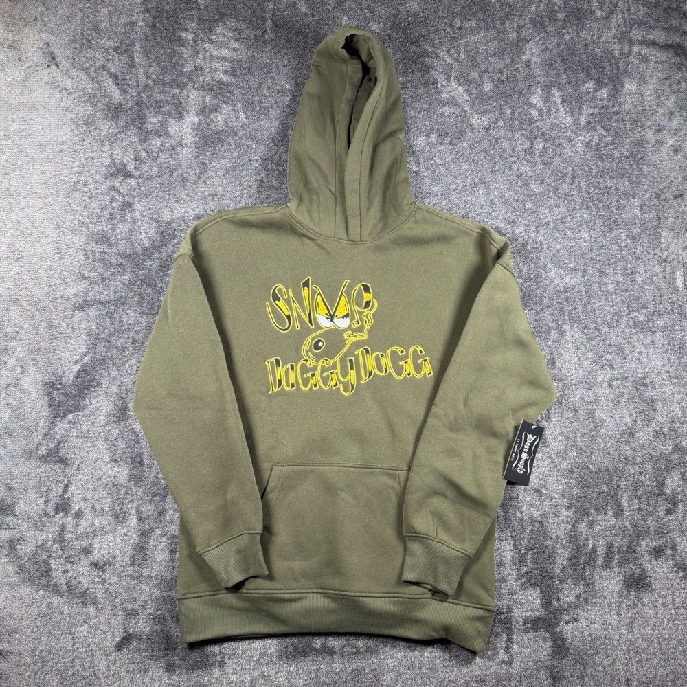Dogg Supply by Snoop Dogg Oversize Drop Shoulder Hoodie Olive Green Small NEW